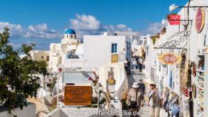 Der Ort Oia, Insel Santorini, Griechenland