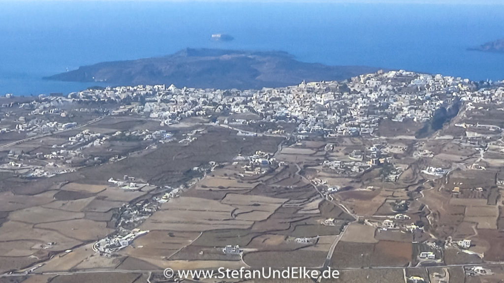 Blick auf die Insel Santorini, Griechenland