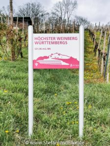 Baden-Württembergs höchster Weinberg bei Weilheim, Deutschland