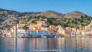 Insel Symi, Ortsteil Gialos, Ankunft am Hafen