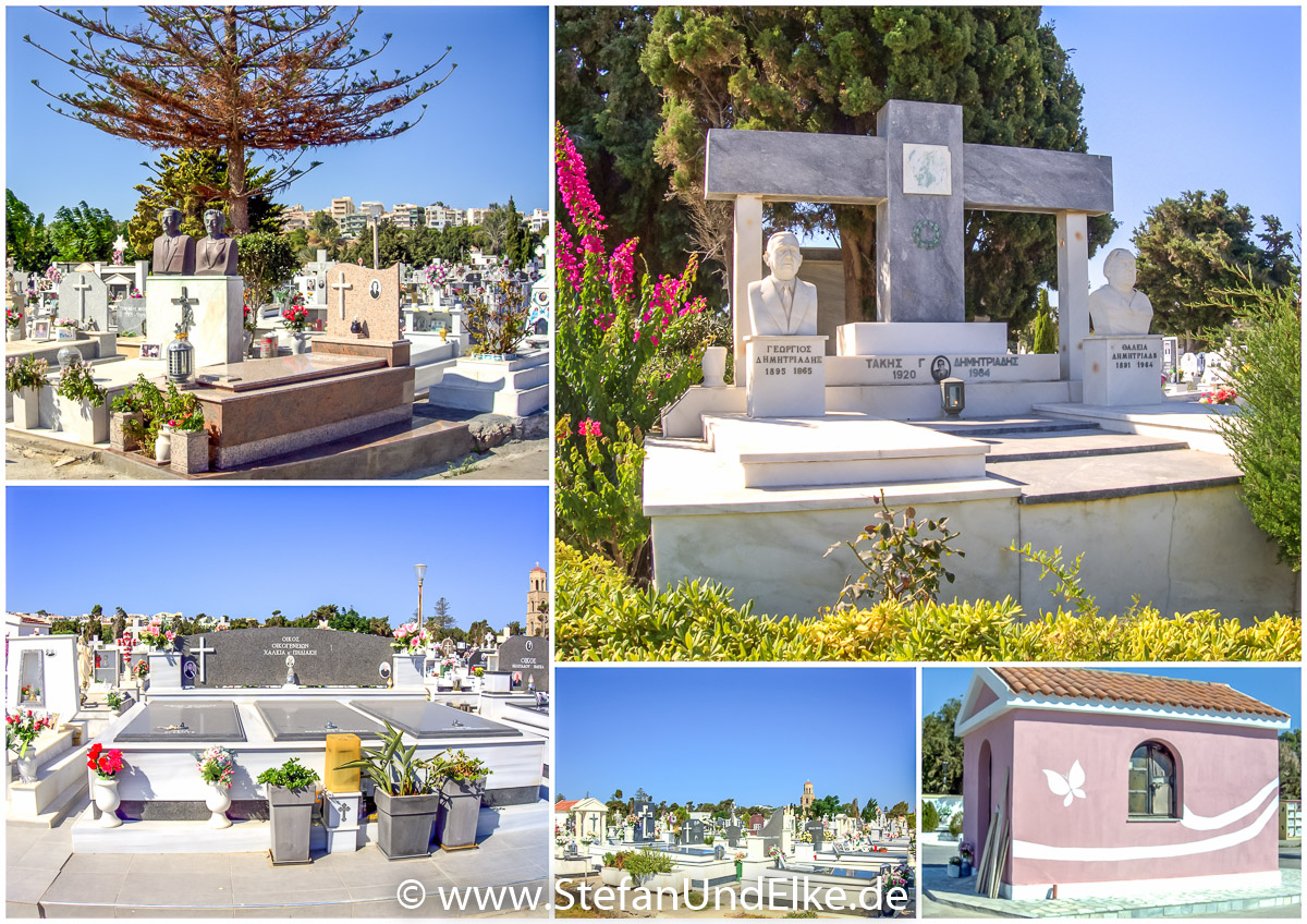 Auf dem griechisch-orthodocxen Teil des Friedhofes von Rhodos-Stadt