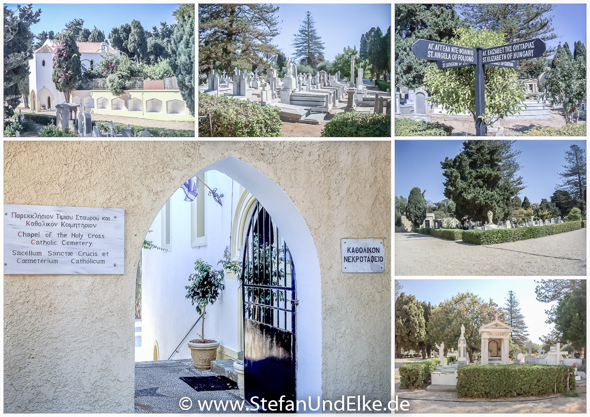 Der katholische Friedhof auf der Insel Rhodos