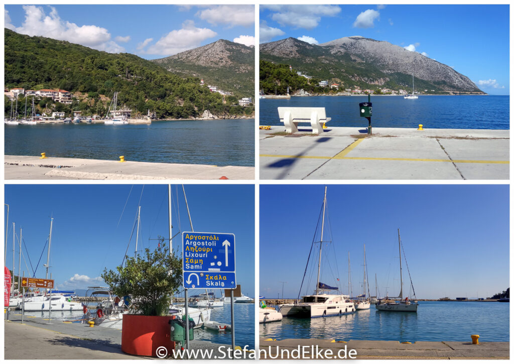 Der kleine Hafen von Poros auf der Insel Kefalonia