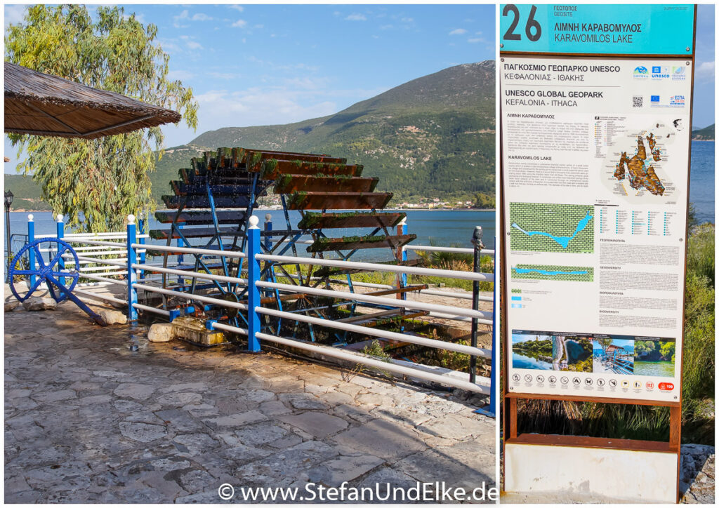 Wassermühle am Karavomilos See auf der Insel Kefalonia