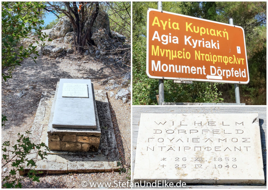 Das Grab von Wilhelm Dörpfeld auf der Insel Lefkada 