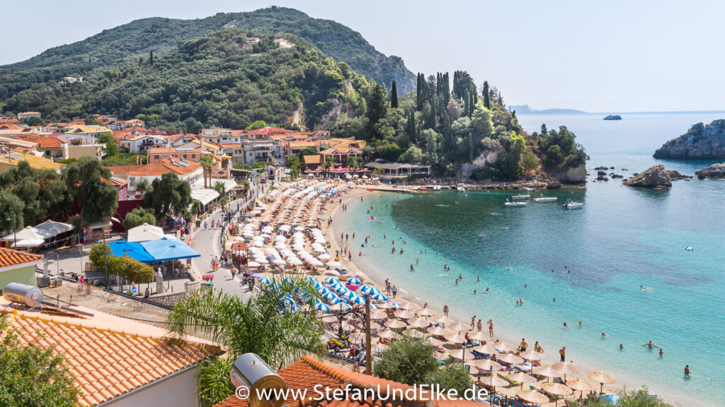 Der Strand in Parga Stadt