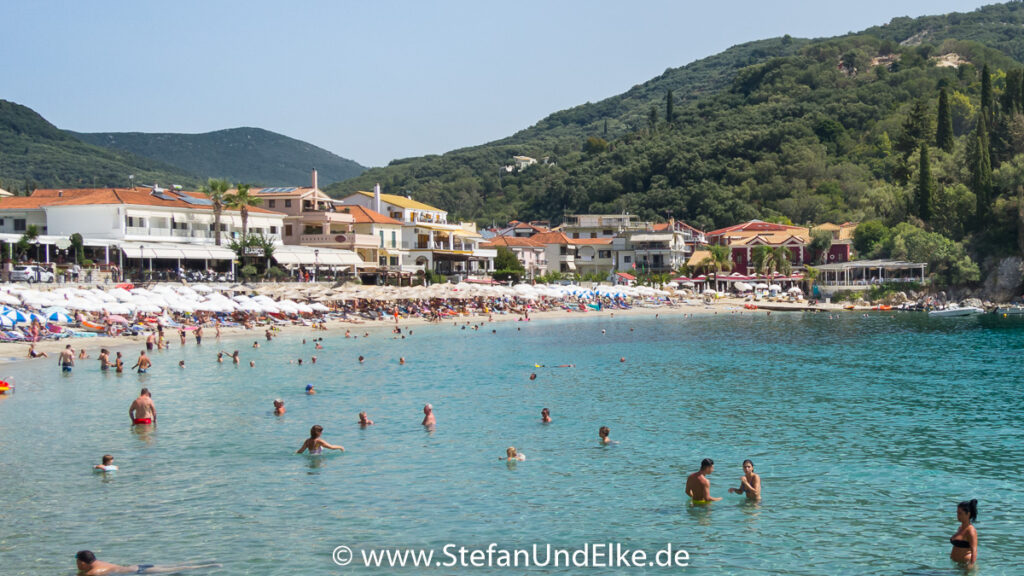 Der Strand in Parga Stadt