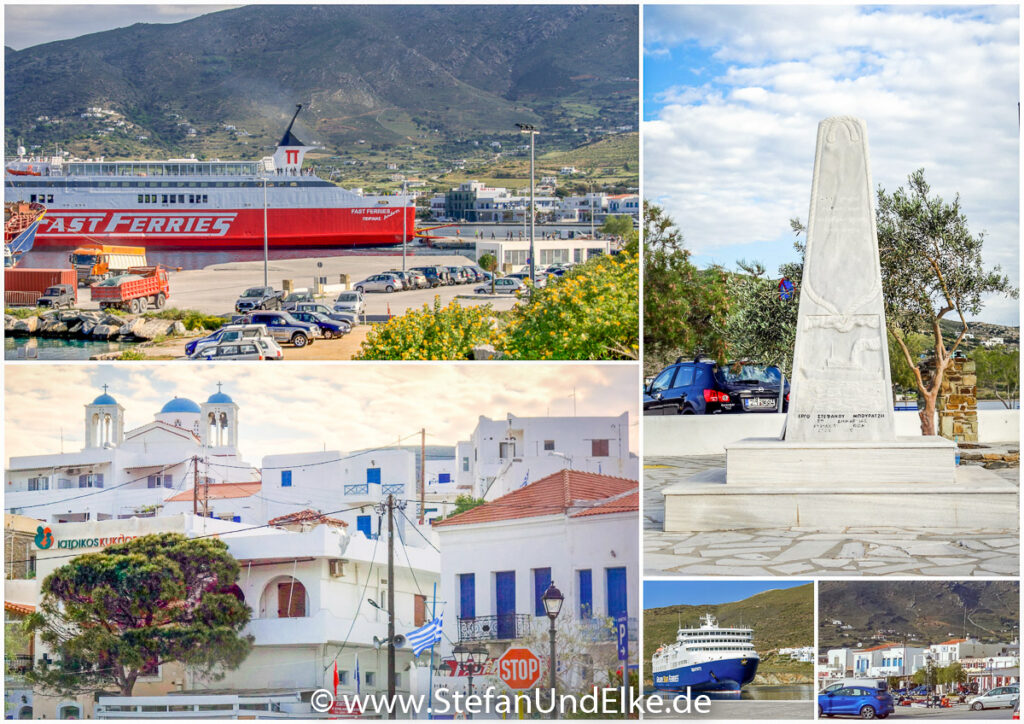 Gavrio-Haupthafen der Insel Andros