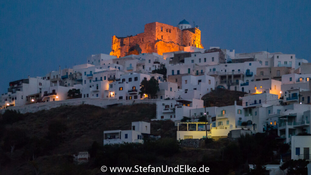 Die Burg von Astypalaia bei Nacht