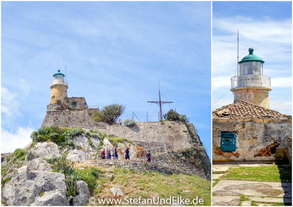 Vom höchsten Punkt der Festung, dem Leuchtturm, hat man eine herrliche Aussicht über die Stadt und das ionische Meer.