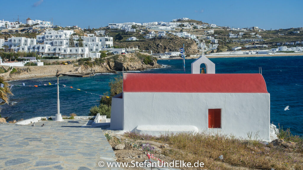 Die kleine Kirche Agios Charalampos in Mykonos Stadt