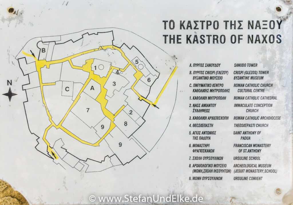 Plan vom Kastro von Naxos