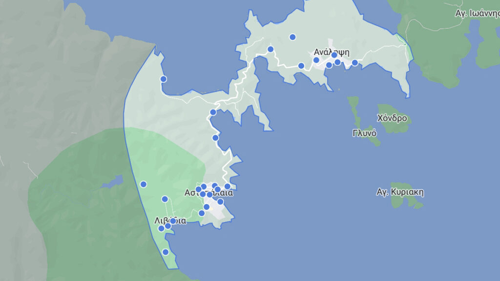 Die AstyMov-App deckt das Gebiet von Livadia bis Analipsi ab