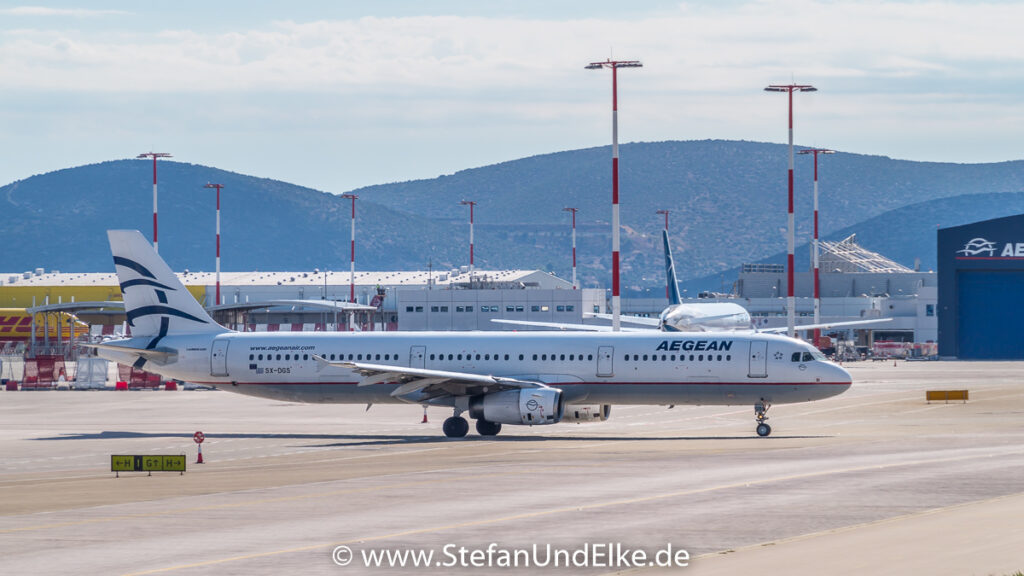 Airbus A321-231 with registration SX-DGS, LGAV (ATH) Athen, AEE (AE) Aegean Airlines